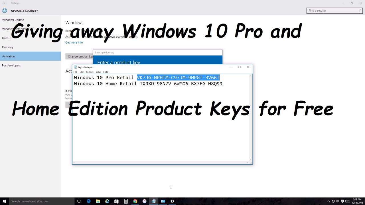 Windows 10 Pro Key Generater